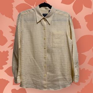 Liz Claiborne Irish Linen Yellow Blouse Size PS